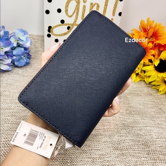 NWT Michael Kors | Jet Set Slim Bifold Wallet Navy - Picture 2 of 8